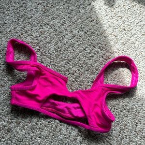 FRANKIES RIBBED CUT OUT BIKINI TOP